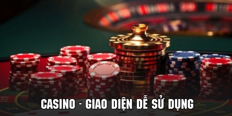 Giao diện của sảnh casino được thiết kế dễ sử dụng cho khách hàng